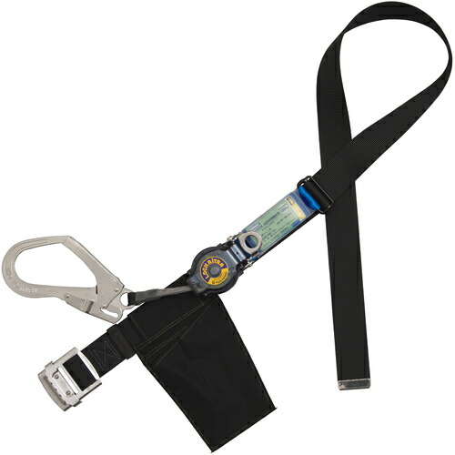 藤井電工　ＴＳＵＹＯＲＯＮ　胴ベルト型墜落制止用器具（巻取タイプ）ロック機構付き　ロックリトライト　黒　ＬＬサイズ　幅５０ＭＭ×長さ１６００ＭＭ　１３０ＫＧ対応型　【品番：TBLRN599BLKLL(130KG)JANBP】