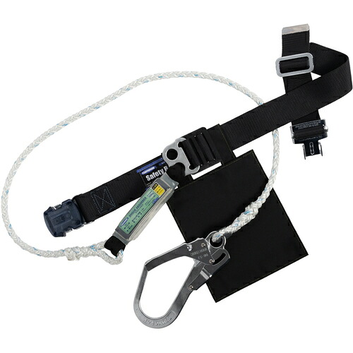 藤井電工 TSUYORON 胴ベルト型墜落制止用器具(ロープタイプ) LSA(八つ打ちロープ) 黒 Lサイズ 幅50MM×長さ1400MM ワンタッチバックル仕様 【品番:TB-LSA-OT590C-BLK-L-JAN-BP】|住設プロ 店