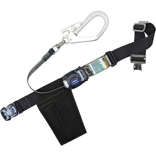 藤井電工 TSUYORON 胴ベルト型墜落制止用器具(巻取タイプ)ロック機構なし リトライト 黒 Mサイズ 幅50MM×長さ1200MM ワンタッチバックル仕様 【品番:TB-RL-OT593SV-BLK-M-JAN-BP】|住設プロ 店