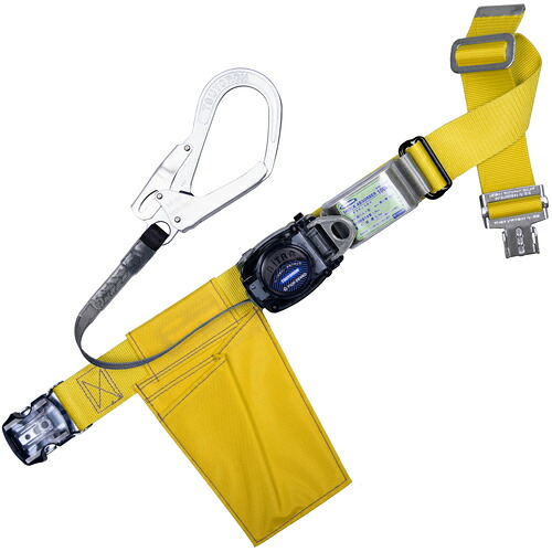 藤井電工 TSUYORON 胴ベルト型墜落制止用器具(巻取タイプ)ロック機構なし リトライト 黄 Mサイズ 幅50MM×長さ1200MM ワンタッチバックル仕様 【品番:TB-RL-OT593-Y-M-BP】|住設プロ 店