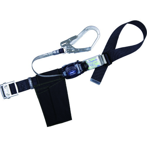 藤井電工 TSUYORON 胴ベルト型墜落制止用器具(巻取タイプ)ロック機構なし リトラ 黒 Mサイズ 幅50MM×長さ1200MM 【品番:TB-RN-590-BLK-M-BP】