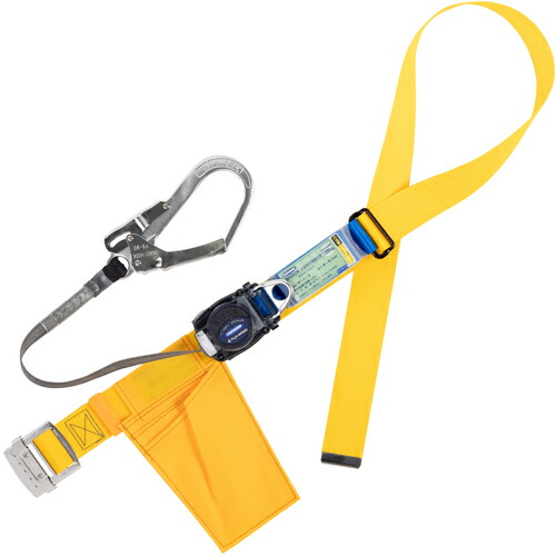 藤井電工　ＴＳＵＹＯＲＯＮ　胴ベルト型墜落制止用器具（巻取タイプ）ロック機構なし　リトラ　黄　ＬＬサイズ　幅５０ＭＭ×長さ１６００ＭＭ　１３０ＫＧ対応型　【品番：TB-RN-590-Y-LL(130KG)-JAN-BP】 12,680円