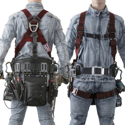藤井電工　ＴＳＵＹＯＲＯＮ　ＫＩＴＥハーネス　ハーネス本体のみ　ダークレッド　Ｓサイズ　【品番：TH-521-OT-DR-S-BX】