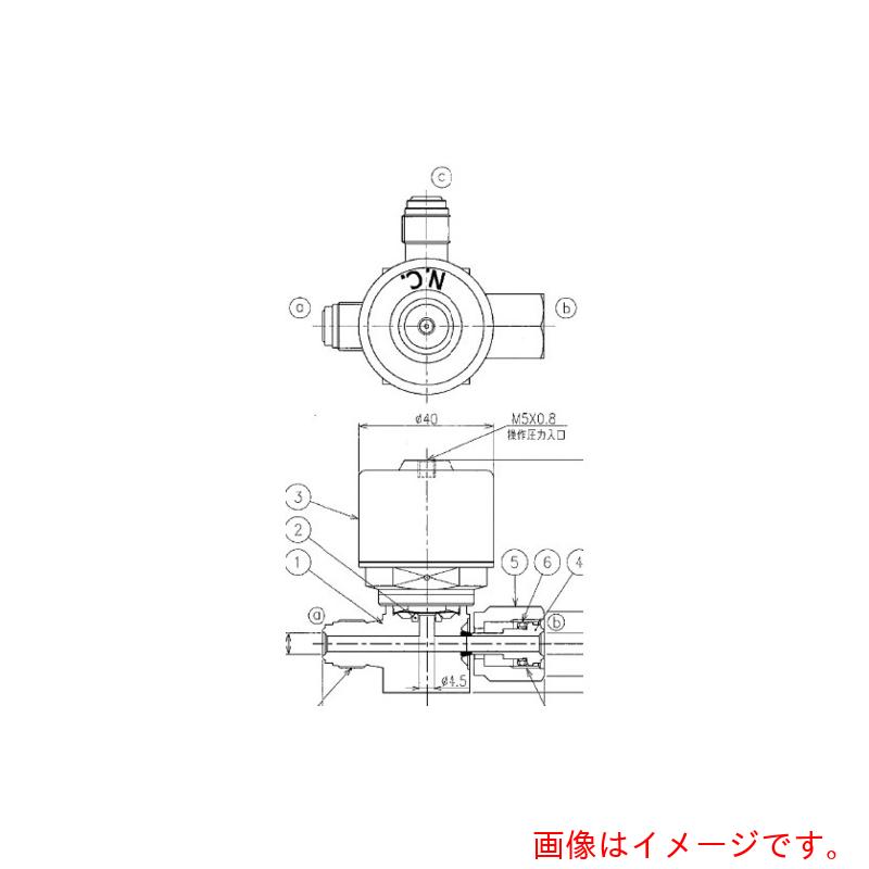 フジキン（Fujikin）　ＳＵＳ鋼製自動３方ダイレクトダイヤフラムバルブ＿１ＭＰａ＿ＦＰＲ－ＮＤＴＢ　【品番：FPR-NDTB-71-6.35】