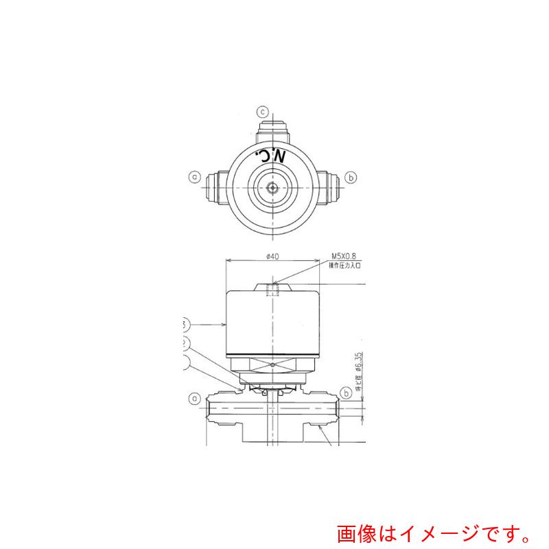 フジキン（Fujikin） ＳＵＳ鋼製自動小銃３方ダイレクトダイヤフラムバルブ＿１ＭＰａ＿ＦＰＲ－ＮＤＴＢ 【品番：FPR-NDTB-71-6.35-4】