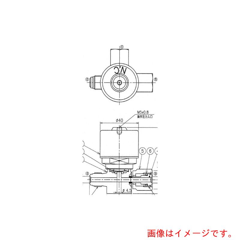 ★フジキン（Fujikin）　ＳＵＳ鋼製自動３方ダイレクトダイヤフラムバルブ＿１ＭＰａ＿ＦＰＲ－ＮＤＴＢ　【品番：FPR-NDTB-71-9.52-3】