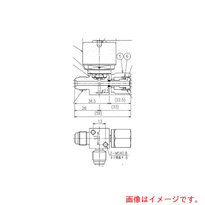 フジキン（Fujikin）　ＳＵＳ鋼製自動３方ダイレクトダイヤフラムバルブ＿１ＭＰａ＿ＦＰＲ－ＮＳＤＴＢ－７１　【品番：FPR-NSDTB-71-6.35】