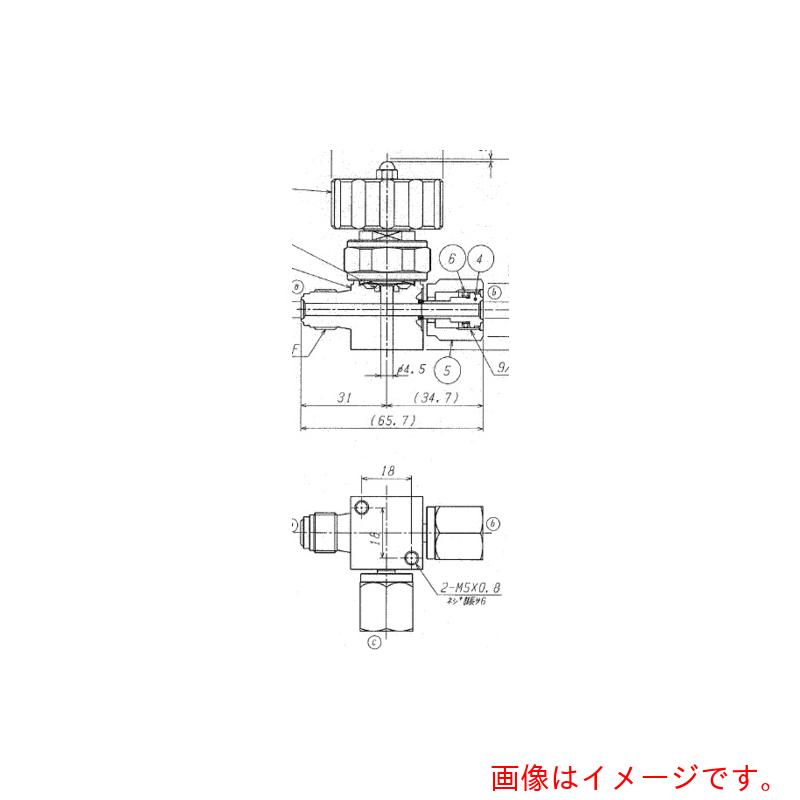 ★フジキン（Fujikin）　ＳＵＳ鋼製３方ダイレクトダイヤフラムバルブ＿１ＭＰａ＿ＦＵＮＤＴＢ－７１Ｇ　【品番：FUNDTB-71G-6.35-3-PA】