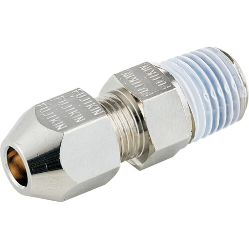 ★フジキン（Fujikin）　黄銅製リングジョイント継手＿１．９６ＭＰａ＿ＲＨ　【品番：RH-12E-R】