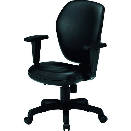 藤沢工業　ＴＯＫＩＯ　オフィスチェア　ＦＳＴ－７７ＨＬ　ハイバック　Ｔ肘付き　ブラック（レザー）　【品番：FST-77HATLBK】