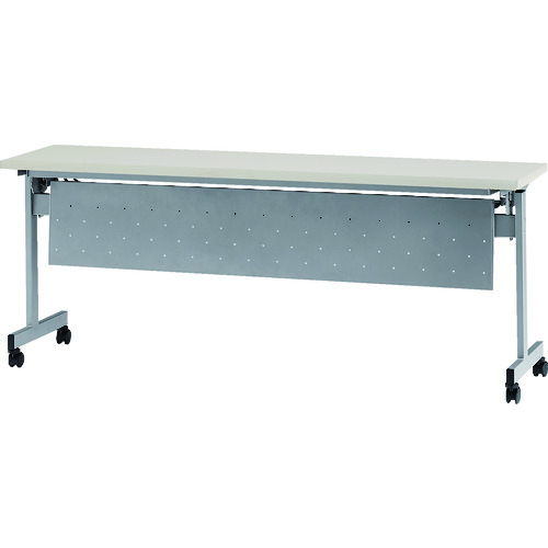 藤沢工業 TOKIO 天板跳上式スタックテーブル(パネル付) 1800×450mm 天板色:ニューグレー 【品番:HSN-1845P-NG】|住設プロ 店