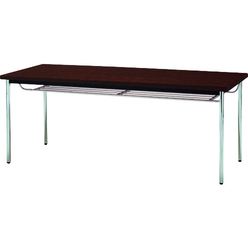 藤沢工業　ＴＯＫＩＯ　ミーティングテーブル　丸脚棚付　１２００×６００ｍｍ　ローズ　ローズ　【品番：TD-1260TM】