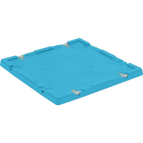 【別途送料あり】岐阜プラスチック工業　ＲＩＳＵ　樹脂製　４７４６７０　パレットボックス蓋ＢＪ－１１１１Ｃロック付ブルー　【品番：BJ-1111C】