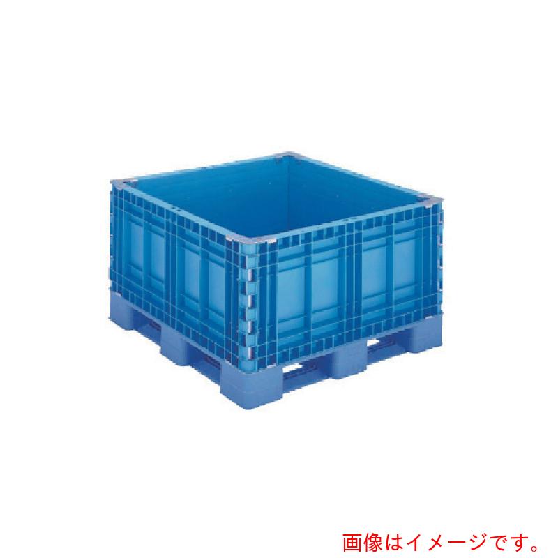 【別途送料あり】岐阜プラスチック工業　ＲＩＳＵ　樹脂製　３７８３３６　パレットボックスＢＪＢ&minus;Ｓ・１１１１ｘ６５１段固定式ブルー　【品番：BJB-S1111X65】｜住設プロ　店