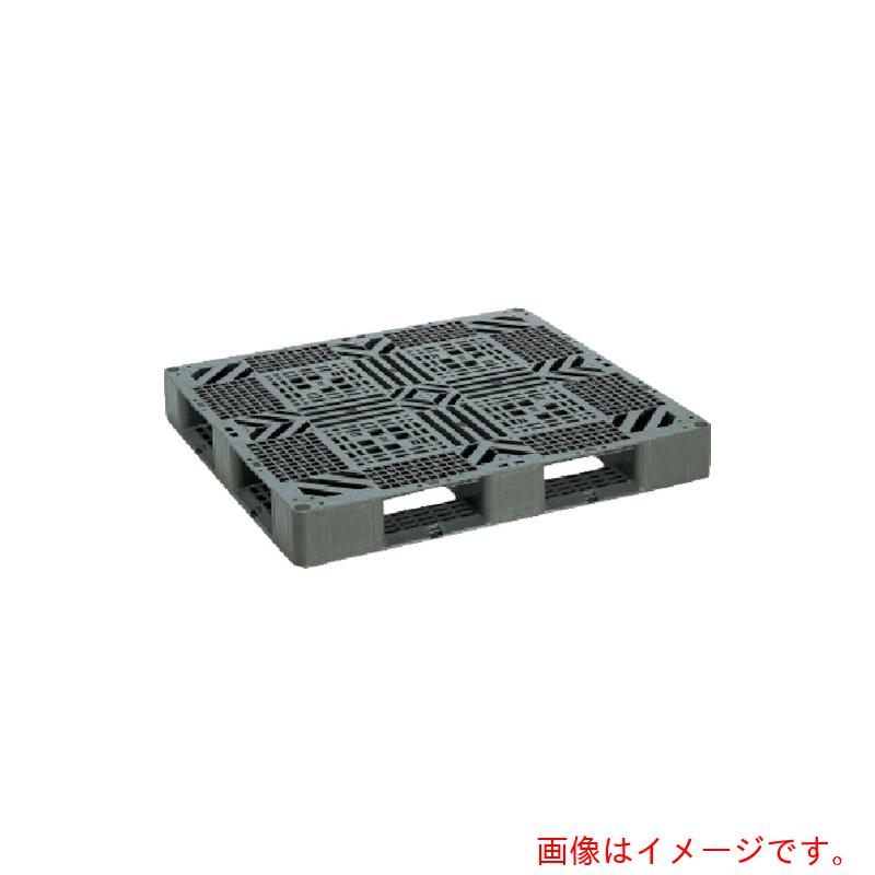【別途送料あり】岐阜プラスチック工業　ＲＩＳＵ　リサイクルパレット　１２６６４７　Ｊ－Ｄ４・１２１１片面四方差し　グレー　【品番：J-D4-1211】 20,875円