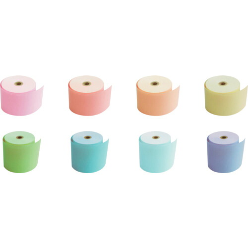 グリーンクロス　カラーサーマル紙　８０ｍｍ幅　８色セット　８巻入り　【品番：6300027938】