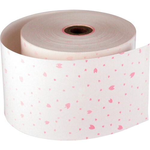 グリーンクロス ファンシーレジ用紙 58mm幅 桜 ピンク 8巻入り 【品番:6300028112】