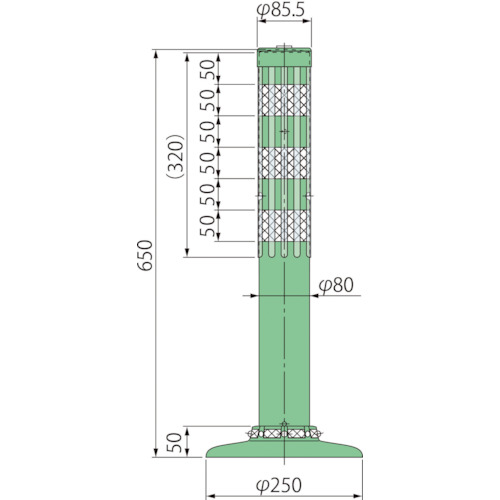 グリーンクロス　ポストコーン腰みの付防塵ＰＡＴＫ－６５－２５０－Ｍ　【品番：6300029581】 33,326円