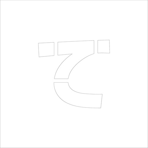 グリーンクロス　吹付けプレート　ステンシル　文字高３００　ひらがな　て　マグネット　【品番：6300064735】