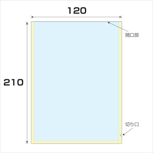 グリーンクロス　ＯＰ／ＣＰドライ無地袋　厚み０．０６　５０００枚入　幅１２０ｘ長さ２１０ｍｍ　【品番：6300008091】