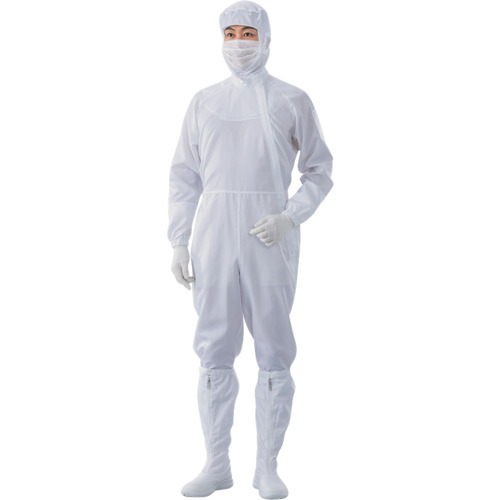 【別途送料あり】ガードナー　ＡＤＣＬＥＡＮ　サイドファスナークリーンスーツ　男女兼用　ホワイト　３Ｌ　【品番：CJ1134-1-3L】｜住設プロ　店