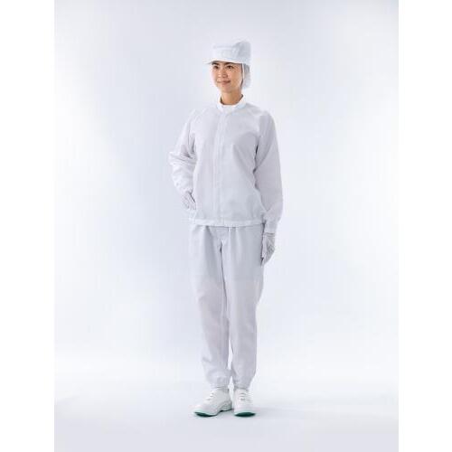 【別途送料あり】ガードナー　ＡＤＣＬＥＡＮ　センターファスナークリーンウエア　男女兼用　ホワイト　４Ｌ　【品番：CJ2401-1-4L】