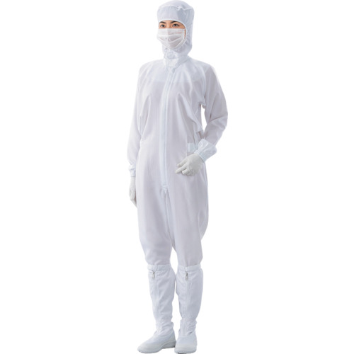 【別途送料あり】ガードナー　ＡＤＣＬＥＡＮ　センターファスナークリーンスーツ　男女兼用　ホワイト　３Ｌ　【品番：CR1036-1-3L】