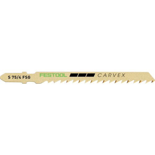 【別途貨物輸送あり】ハーフェレジャパン（Hafele） ＦＥＳＴＯＯＬ ジグソーブレード 木専用 Ｓ７５／４ ＦＳＧ／５ｘ （５枚入）（２０４３１６） 【品番：00070753】