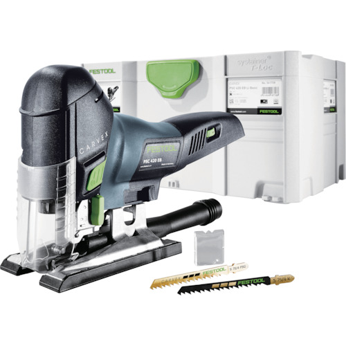 ハーフェレジャパン（Hafele）　ＦＥＳＴＯＯＬ　コードレスジグソー　ＰＳＣ　４２０　ＥＢ－Ｌｉ　Ｂａｓｉｃ（５６１７３８）　【品番：00526004】