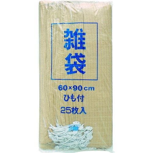 ★萩原実業（HAGIHARA） 納める袋 雑袋Ｎｏ．２０９（シボリロープ付） ６０ｃｍ×９０ｃｍ ベージュ 200枚入 【品番：209-25P】