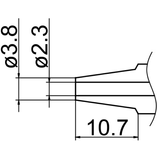 白光 ノズル 2.3mm 【品番:N1-23】