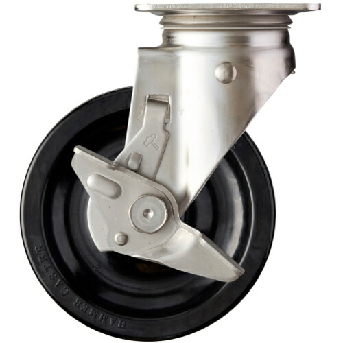 ハンマーキャスター　ＳＵＳ　サイドＳＰ付　フェノール車１５０ｍｍ　【品番：313S-PH150】