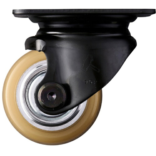 ハンマーキャスター　低床式プレートキャスター　自在　車輪径５０ｍｍ　ウレタン車輪　【品番：5401S-BAU50】