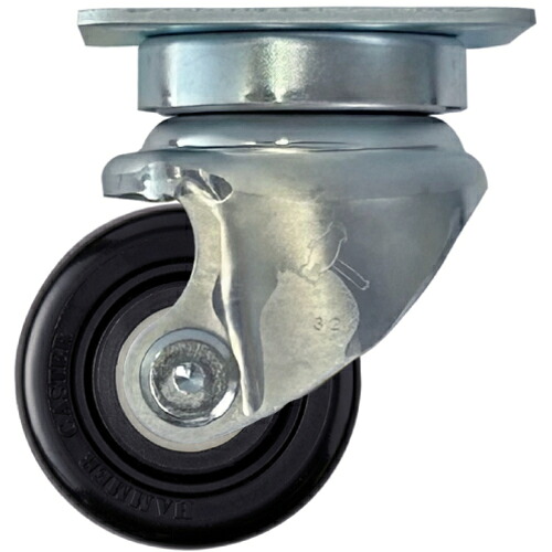 ハンマーキャスター　高耐久性　低床式重荷重用　自在　ナイロン車６５ｍｍ　【品番：640S-NRB65】