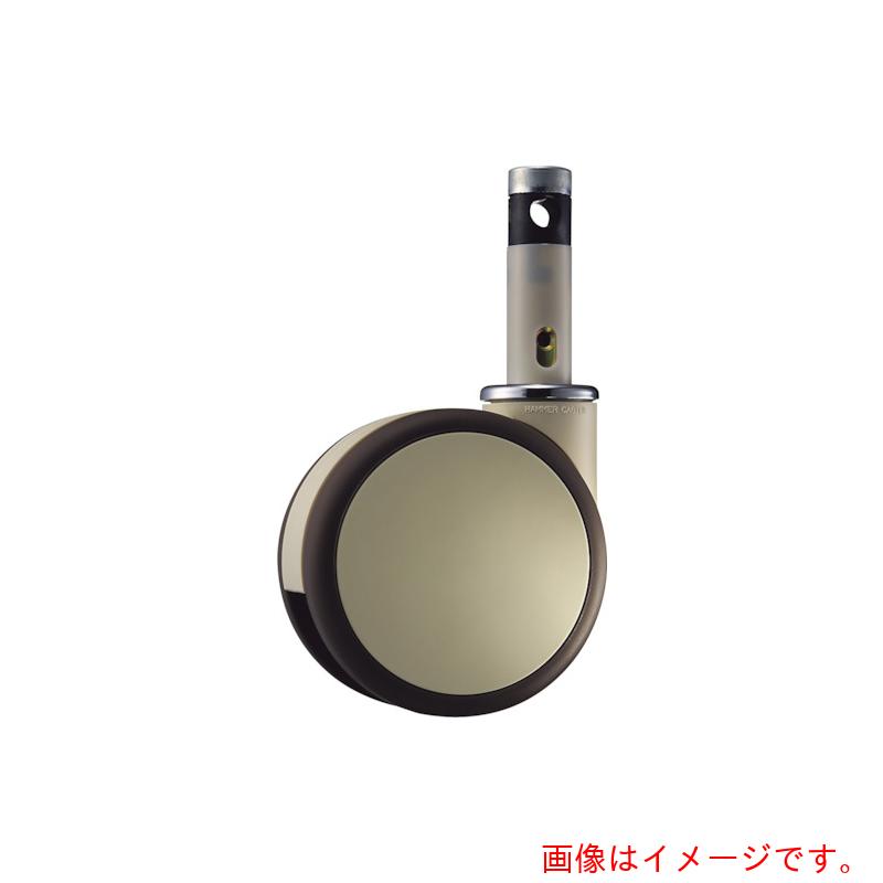 ハンマーキャスター　セントラルロック付双輪旋回式ウレタン車輪　１２５ｍｍ　アイボリー　【品番：707K-FA3125】