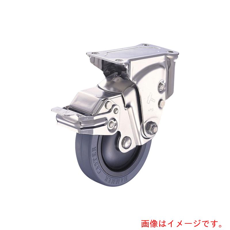 金鎚キャスター オールステンレス鋼座蒲団Ｅ固着させるＳＰ天然ゴム１００粍 線径２．０粍 【品番：935SER-FR100S20】
