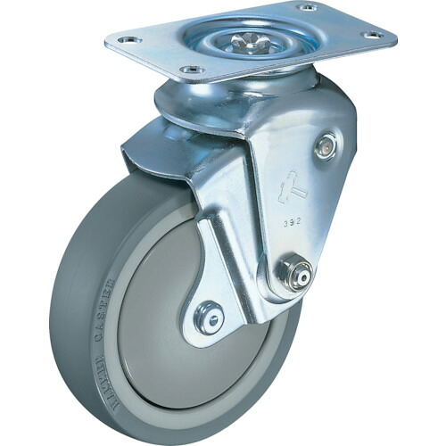 ハンマーキャスター　クッションキャスター旋回式ウレタン車輪１００ｍｍ　線径２．０ｍｍ　【品番：940BBE-UZ100-20】