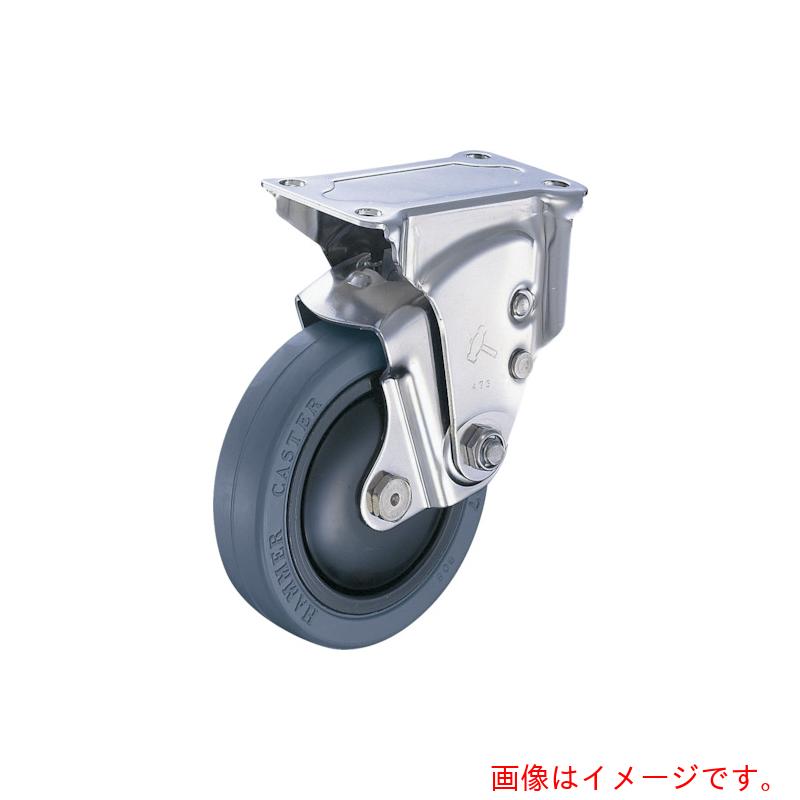 ハンマーキャスター　オールステンレスクッションキャスター固定ゴム車輪１００ｍｍ　線径２．３ｍｍ　【品番：940SER-FR100S23】