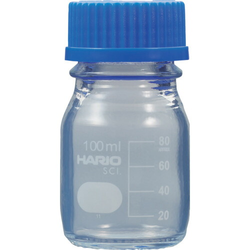 ハリオサイエンス（HARIO）　コーティングねじ口瓶　１００ｍＬ　【品番：NBOC-100-SCI】