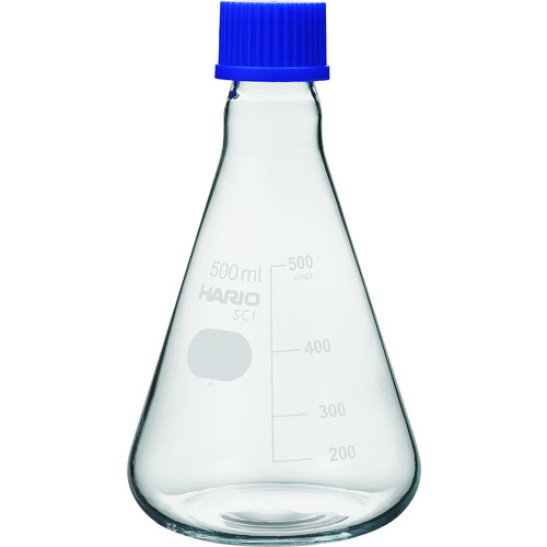 ハリオサイエンス（HARIO）　耐熱ねじ口三角フラスコ　５００ｍｌ　【品番：NSF-500-SCI】