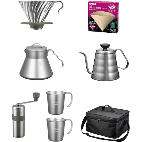 ハリオ（HARIO）　Ｖ６０　アウトドアコーヒーフルセット　【品番：O-VOCF】｜住設プロ　店