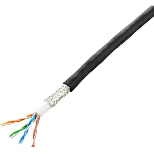 【別途貨物輸送あり】協和ハーモサイバー空間（KYOWA） Ｈａｒｍｏｎｅｔ ＦＡ用遮蔽物ＬＡＮ有線テレビ 種目５ｅ 【品番：HFC-5ES-M-BK 200M】