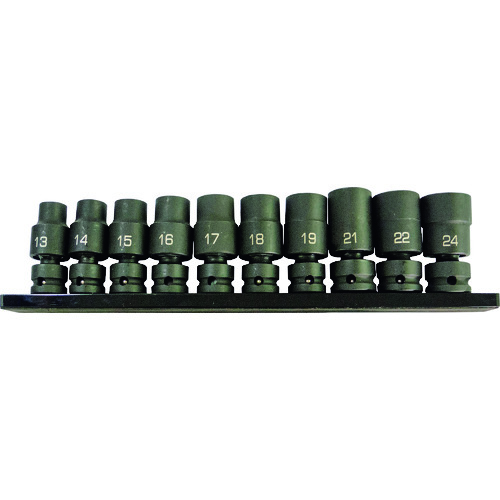 ハスコー（HASCO）　１／２スイブルインパクトソケット　１０ケセット　【品番：SI-1324SI-1/2】
