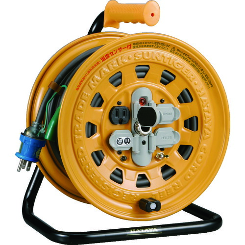 ハタヤリミテッド　ハタヤ　温度センサー付コードリール　単相１００Ｖ　３０ｍ　アース付・ブレーカー付　【品番：BG-301KXS】