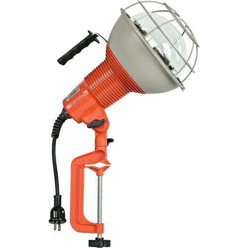 ハタヤリミテッド　ハタヤ　防雨型作業灯　リフレクターランプ５００Ｗ　１００Ｖ電線０．３ｍ　バイス付　【品番：RG-500】