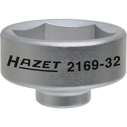 HAZET　カップ式オイルフィルターレンチ（６角）　差込角９．５ｍｍ　【品番：2169-32】