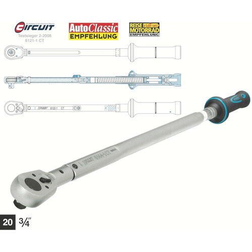 【別途貨物輸送あり】HAZET 高正確性プリセット型トルクレンチ 差込角１９．０粍 【品番：6144-1CT】