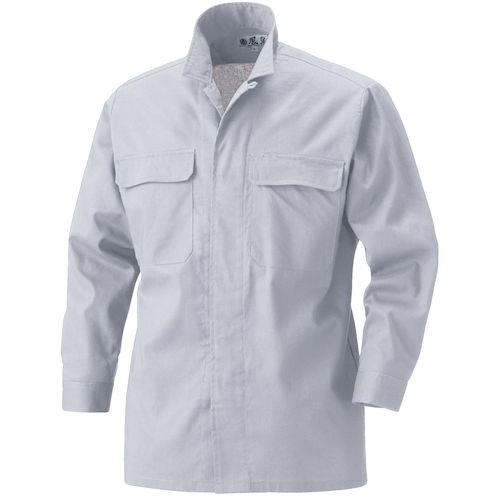 村上被服　ＨＯＯＨ　立衿シャツ　Ｍ　シルバーグレー　【品番：3700-M-39】