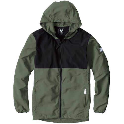 村上被服　ＶＩＬＥＡ　バイカラージップパーカー　４Ｌ　カーキ　【品番：7500-4L-38】