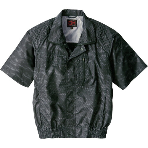 村上被服　ＨＯＯＨ　快適ウェア　フルハーネス対応冷感半袖ブルゾン　８Ｌ　カモフラブラック　【品番：V5577-8L-82】 7,574円